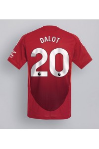 Manchester United Diogo Dalot #20 Fotballdrakt Hjemme Klær 2024-25 Korte ermer